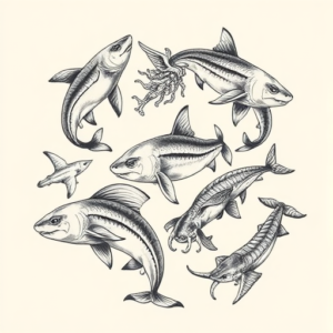 Multiple Ocean Tattoo