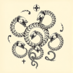 Multiple Ouroboros Tattoo