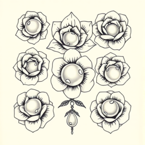 Multiple Pearl Tattoo