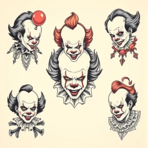 Multiple Pennywise Tattoo