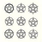 Multiple Pentagram Tattoo