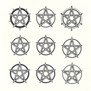 Multiple Pentagram Tattoo