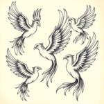 Multiple Phoenix Tattoo