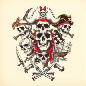 Multiple Pirate Tattoo