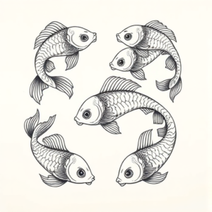 Multiple Pisces Tattoo