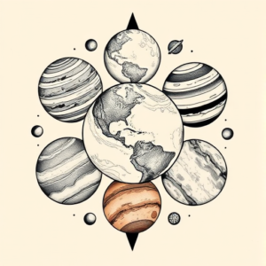 Multiple Planet Tattoo