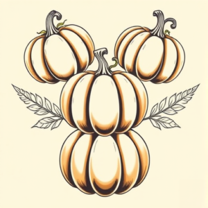 Multiple Pumpkin Tattoo