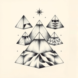 Multiple Pyramid Tattoo