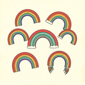Multiple Rainbow Tattoo