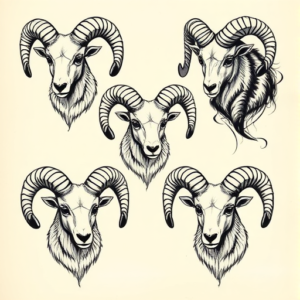Multiple Ram Tattoo
