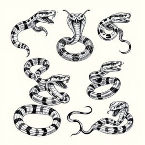Multiple Rattlesnake Tattoo