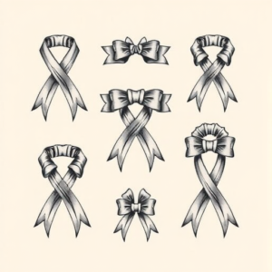 Multiple Ribbon Tattoo