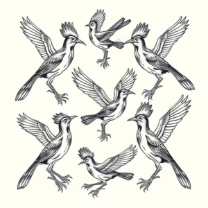 Multiple Roadrunner Tattoo