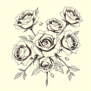 Multiple Rose Tattoo