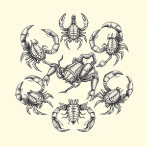 Multiple Scorpio Tattoo