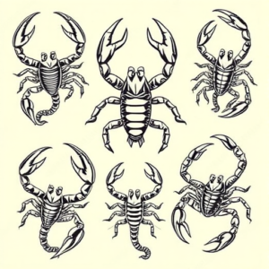Multiple Scorpion Tattoo