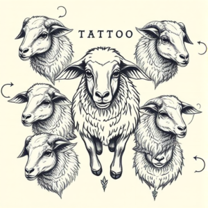 Multiple Sheep Tattoo