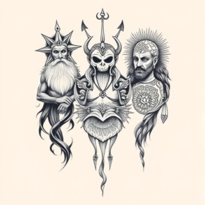 Multiple Shiva Tattoo