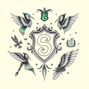 Multiple Slytherin Tattoo