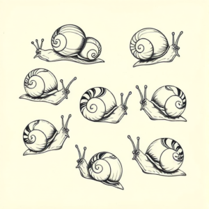 Multiple Snail Tattoo