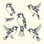 Multiple Sparrow Tattoo