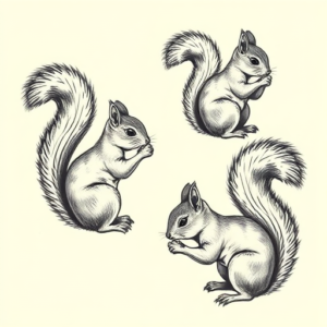 Multiple Squirrel Tattoo