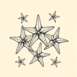 Multiple Starfish Tattoo