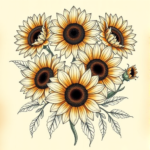 Multiple Sunflower Tattoo