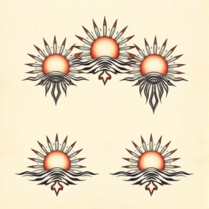Multiple Sunrise Tattoo