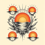 Multiple Sunset Tattoo