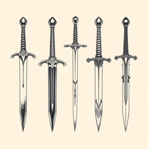 Multiple Sword Tattoo