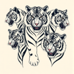 Multiple Tiger Tattoo
