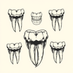 Multiple Tooth Tattoo