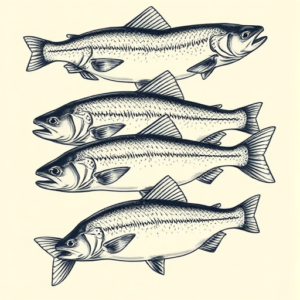 Multiple Trout Tattoo