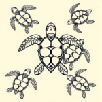 Multiple Turtle Tattoo