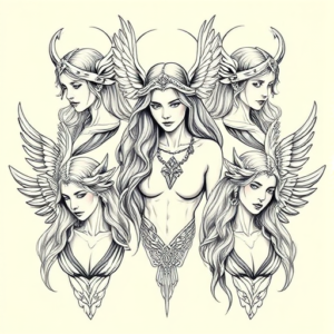 Multiple Valkyrie Tattoo