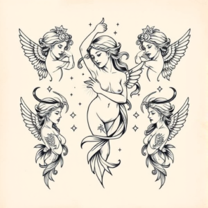 Multiple Venus Tattoo