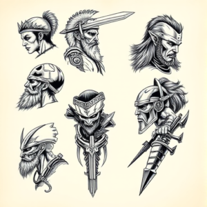 Multiple Warrior Tattoo