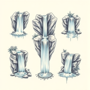Multiple Waterfall Tattoo