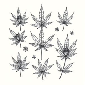 Multiple Weed Tattoo