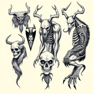 Multiple Wendigo Tattoo