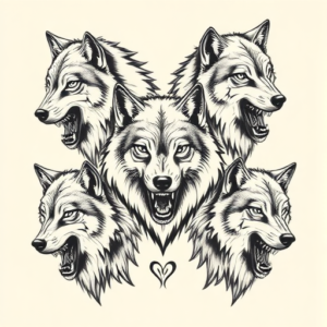 Multiple Werewolf Tattoo