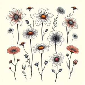 Multiple Wildflower Tattoo