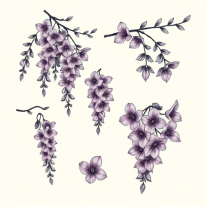 Multiple Wisteria Tattoo