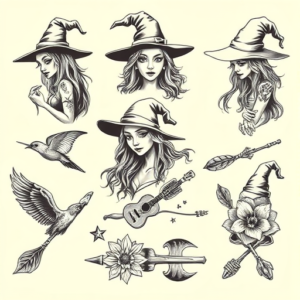Multiple Witch Tattoo