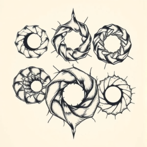Multiple Wormhole Tattoo