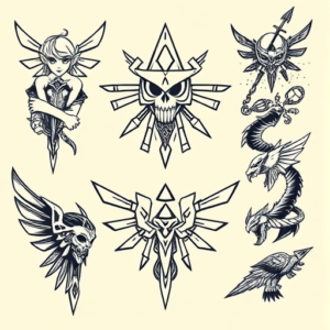 Multiple Zelda Tattoo