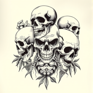Multiple Zombie Tattoo