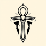 Negative Space Ankh Tattoo