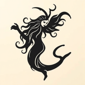 Negative Space Aquarius Tattoo